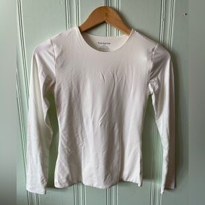 🔊 Frank And Oak | White Fitted Long Sleeve Top